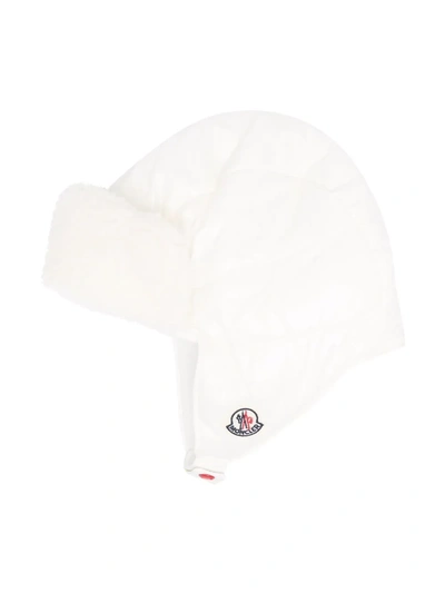 Moncler Babies' Logo Patch Padded Hood In 中性色