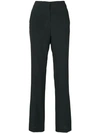N°21 High-rise Straight-leg Cotton-blend Trousers In Black