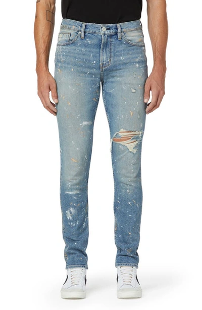 Hudson Axl Skinny Fit Destructed Paint Jeans