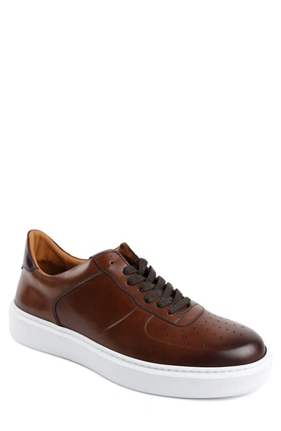 Bruno Magli Men's Falcone Italian Leather Low-top Sneakers In Cognac Calf