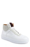 Bruno Magli Men's Festa Mix-leather High-top Sneakers In White/off