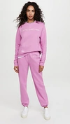 Marc Jacobs Cotton Logo Sweatpants In Cyclamen