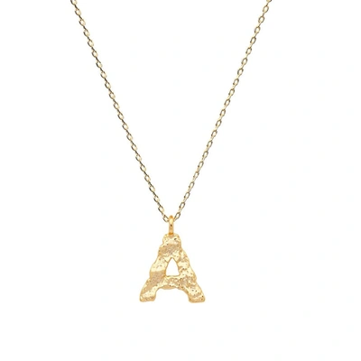 Amber Sceats Petite Letter Necklace In Gold