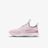 Nike Kids' Flex Runner Slip-on Running Shoe In Pink Foam/light Smoke Grey/metallic Silver