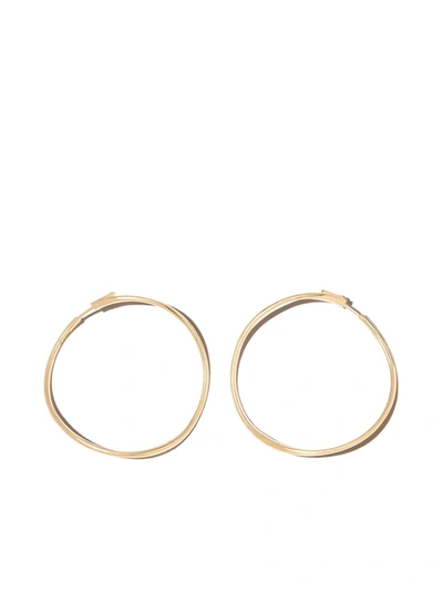 Anita Ko 18kt Yellow Gold Twisted Hoop Earrings