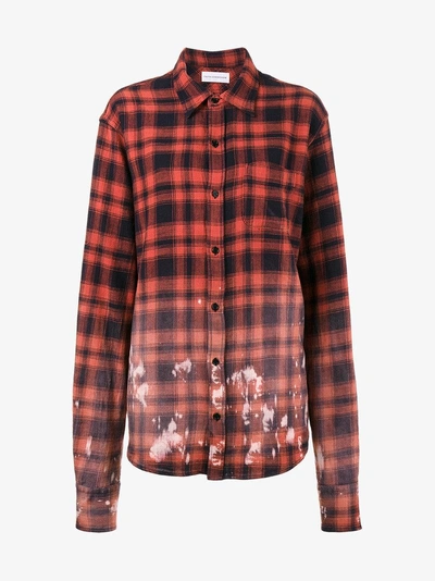 Faith Connexion Faded Plaid Shirt In Red