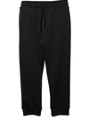 Dolce & Gabbana Kids' Logo-patch Gathered-ankle Track Pants In Black