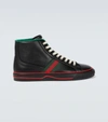 Gucci Tennis 1977 High-top Leather Trainers In 黑色