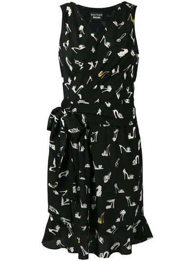 Boutique Moschino - Heels Printed Wrap Dress