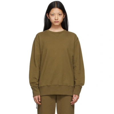 Mm6 Maison Margiela Khaki Spliced Sweatshirt In 702 Khaki