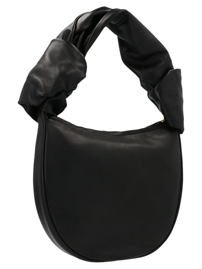 Jil Sander Twisted Shoulder Bag In Black