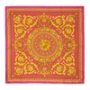 Versace Barocco '91 Tribute Print Silk Scarf In Fuxia+gold