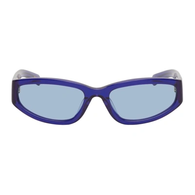 Flatlist Eyewear Blue Veneda Carter Edition Daze Sunglasses In Crystal Blu