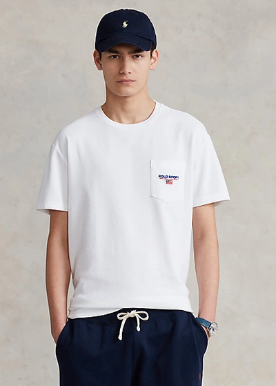 Ralph Lauren Classic Fit Polo Sport Pocket T-shirt In White