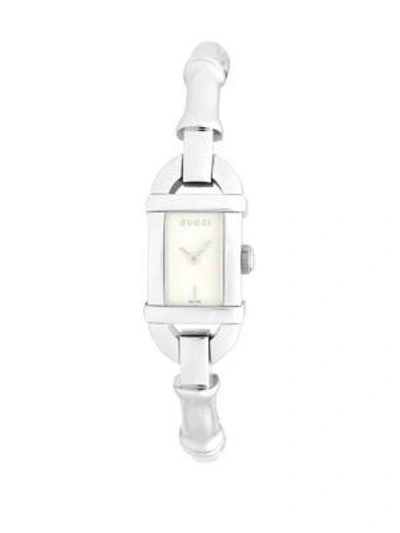 Gucci Stainless Steel Quartz Bracelet Watch In White