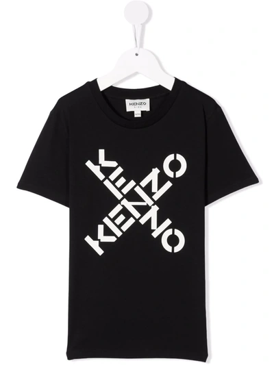 Kenzo Logo Crew-neck T-shirt In Black