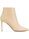 Francesco Russo Leather Ankle Boots In Neutrals