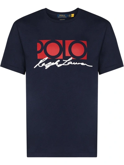 Polo Ralph Lauren Navy Logo-print Cotton T-shirt