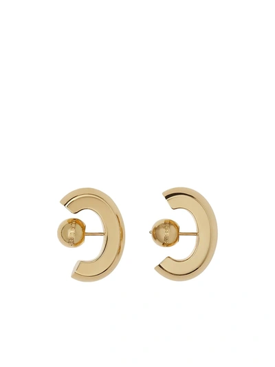 Burberry Gold-plated Earrings In Light Gold