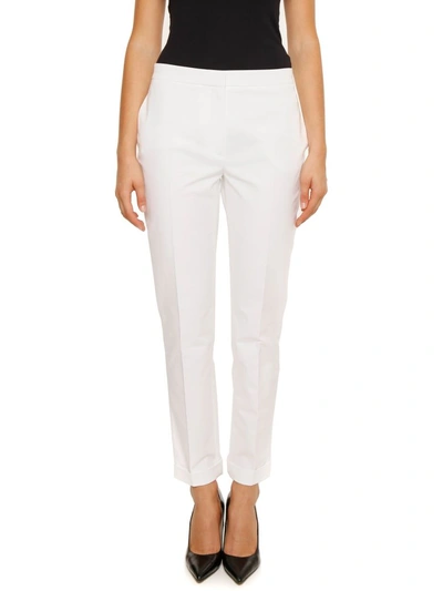 Dior Cotton Trousers In Blanc Optbianco