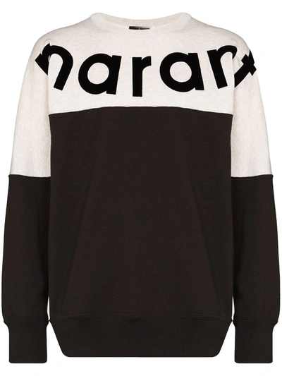 Isabel Marant Howley Logo-print Cotton-blend Jersey Sweatshirt In Black