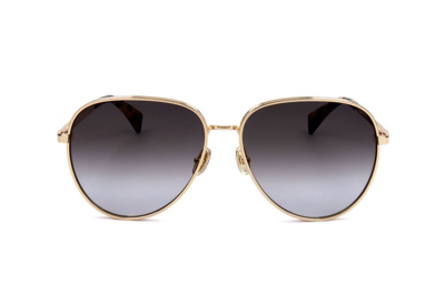 Lanvin Aviator-frame Gradient Sunglasses In Gold