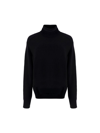 Chloé Recycled Cashmere Turtleneck Sweater In Black