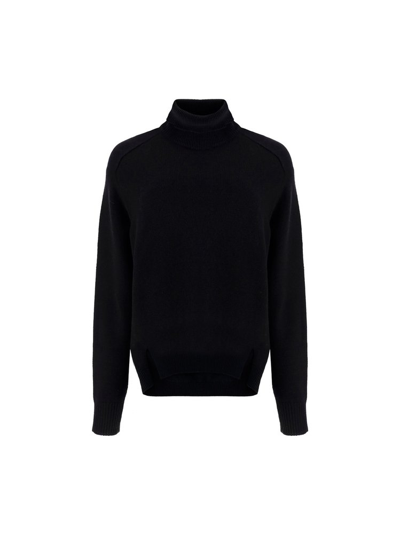 Chloé Recycled Cashmere Turtleneck Sweater In Black