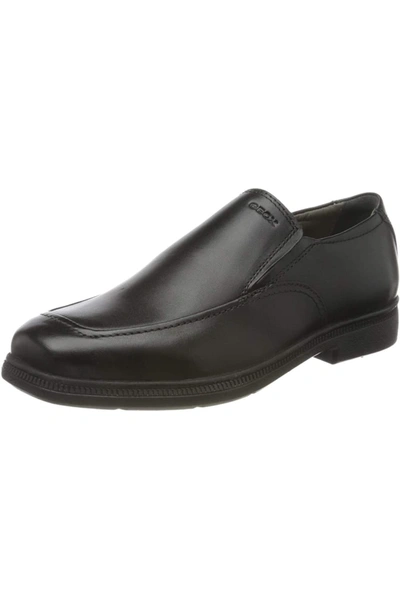 Geox Boys Federico Leather School Shoes (black)