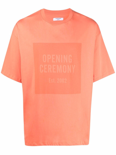 Opening Ceremony 盒形logo T恤 In Orange