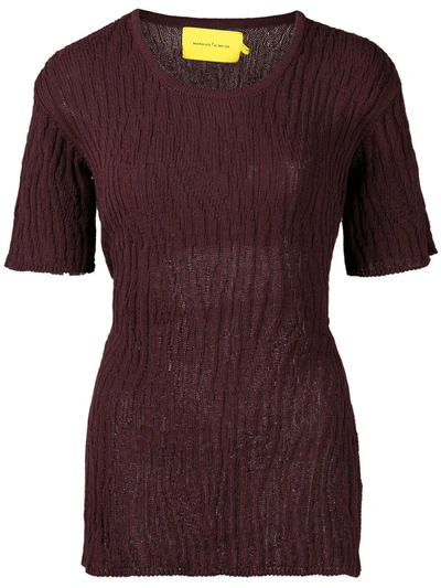 Marques' Almeida Tie-fastening Open-back T-shirt In Brown