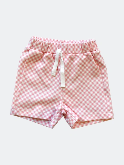 Pineapple Sunshine Babies'  Pink Gingham Shorts