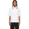 Givenchy White Zip Logo Short Sleeve Shirt