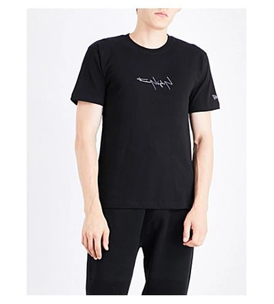 Yohji Yamamoto New Era Cotton-jersey T-shirt In Black