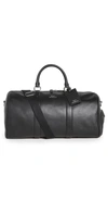 Polo Ralph Lauren Men's Smooth Leather Duffel Bag In Black