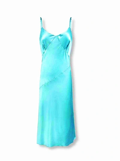 Not Just Pajama | Liberty-essential Silk Dress - Light Blue