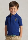 Polo Ralph Lauren Kids' Polo Bear Cotton Mesh Polo Shirt In Fall Royal