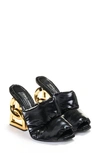 Dolce & Gabbana Piumino Slide Sandal In Black