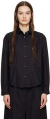 The Row Pierre Cotton Button-up Shirt In Black