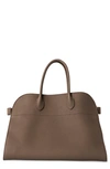 The Row Margaux 15 Calfskin Tote Satchel Bag In Elpld Elephant