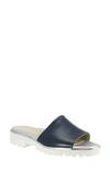 Ron White All Day Heels® Carley Water-resistant Slide Sandal In Navy/silver