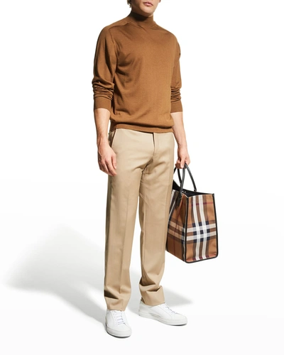 Agnona Wool-blend Mock-neck Sweater In Vicuna