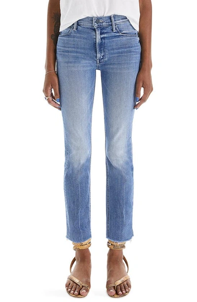 Mother Mid Rise Dazzler Ankle Fray Jeans In We The Animals