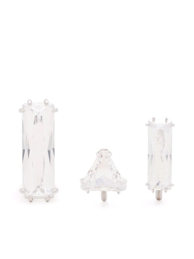 Swarovski Mesmera Mismatched Earrings, Set Of 3 In White