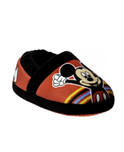 Disney Kids' Toddler Boys Mickey Mouse Slippers In Red- Black