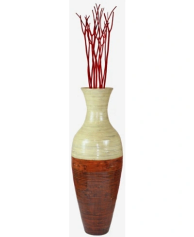 Uniquewise 43-inch-tall Vase, Majestic Impressive Vase, Magnificent Rich Large Floor Vase, Tall Flower Holder, In Red