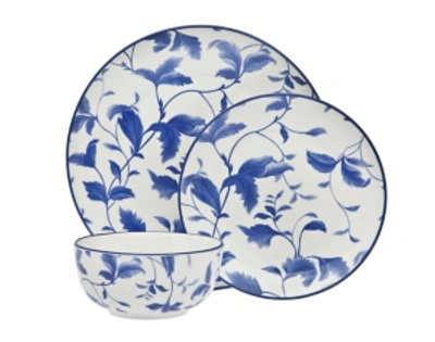 Godinger Arleigh 12-pc Porcelain Dinnerware Set, Service For 4 In Blue
