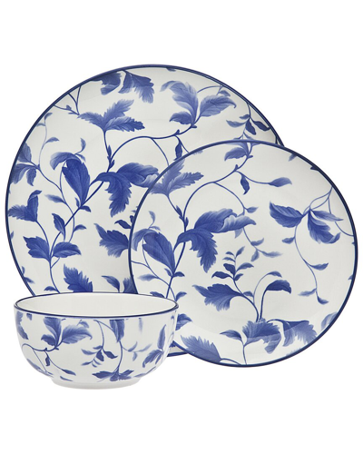 Godinger Arleigh 12pc Porcelain Dinnerware Set In Blue