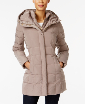 cole haan hooded down & feather jacket