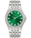 Bulova Men's Phantom Crystal Stainless Steel Bracelet Watch 42mm In Green